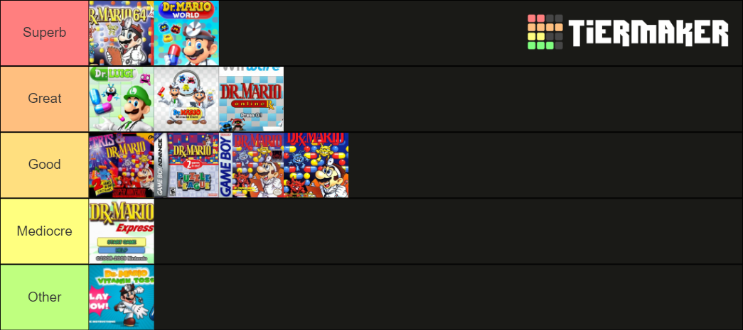 Video game tier lists | Page 2 | Super Mario Boards