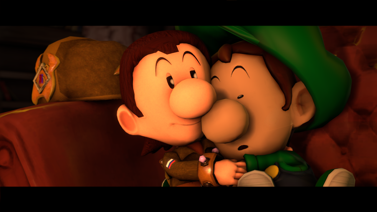 baby luigi and baby daisy kissing